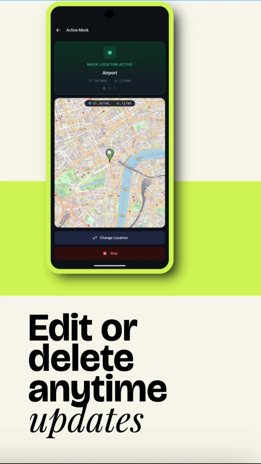 Fake GPS - MockPin Location screenshot
